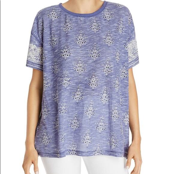 Free‎ People Maybelle Bandana Paisley T Shirt Small - Picture 1 of 6